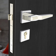 Plantex Triple Security Door Lock for Home/Main Door Lock Set with 3 Years of Warranty/Mortise Lock for Door with Brass Lock Body & Cylinder(7064 - Chrome & Satin White)
