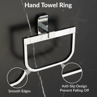 Plantex Napkin Ring for Bathroom/304 Grade Stainless Steel Towel Ring/Towel Hanger/Towel Holder/Bathroom Accessories - Pack of 1 (1902, Chrome)