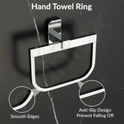 Plantex Napkin Ring for Bathroom/304 Grade Stainless Steel Towel Ring/Towel Hanger/Towel Holder/Bathroom Accessories - Pack of 1 (1902, Chrome)