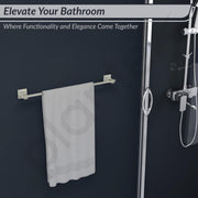 Plantex 24 Inch Single Towel Rod for Bathroom/Stainless Steel Towel Hanger/Towel Bar Holder/Towel Stand/Bathroom Accessories - Pack of 1, Aqua (Satin)