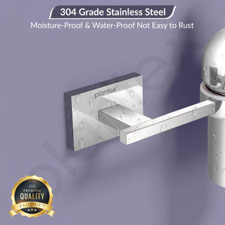 Plantex 304 Grade Stainless Steel wash Basin Handwash Holder and Dispenser for Liquid Soap Bathroom Accessories - Benz (Chrome)