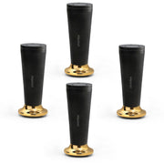 Plantex 6 Inch Sofa Leg for Bed Furniture/Aluminium Sofa Leg for Table/Support Legs/Furniture Leg - Pair of 2 (4 Piece) (DTS-87, Black & Gold)