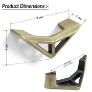 Plantex Drawer Knob/Triangle Knobs for Drawer/Handle/Pull-Push Knobs for Kitchen/Bedroom Drawer - Pack of 2 (Brass Antique)