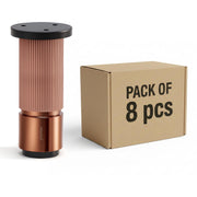 Plantex 4 Inch Sofa Leg for Bed Furniture/Aluminium Sofa Leg for Table/Support Legs/Furniture Leg - Pair of 4 (8 Piece) (DTS-77,Rose Gold)