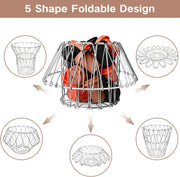 Plantex Multipurpose Stainless Steel Foldable Fruit And Vegetable Basket For Kitchen/Dining Table/Home(8 Shapes), 1 L,Oval