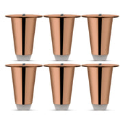 Plantex 3 Inch Sofa Legs for Bed Furniture/Sofa Legs for Table/Sofa Support Legs with Rubber Grip (Rose Gold, 6 Pcs)
