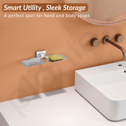 Plantex Stainless Steel Double Soap Dish/Soap Stand for Bathroom & Kitchen/Soap Holder/Bathroom Accessories - Nexa (Chrome)
