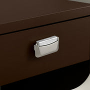 Plantex Drawer Kadi/3 Inch Chest Handle for Drawer/Rectangular Cabinet Kadi/Pull-Push Kadi for Home/Office Drawer - Pack of 1 (DTK-295, Satin White & Chrome)