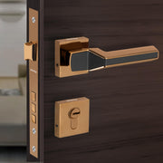 Plantex Brass, Zinc Mortise Door Lock For Main Door/Premium Handle Lock Set For Home With 3 Years Warranty (Rose Gold & Black)