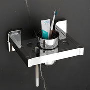 Plantex 304 Grade Stainless Steel Tumbler Holder for Bathroom/Toothbrush Holder/Toothpaste/Razor Holder/Bathroom Accessories - Pack of 1 (Rolex, Chrome)