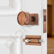 Plantex Heavy Duty Door Lock – Bathroom Door Lock/Mortise Keyless Knob Handle Set for Home/Bathroom/Store Room/Balcony/Office with Baby Latch (604 - PVD Rose Gold)