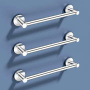 Plantex Towel Rod for Bathroom/12 inch Towel Bar/Towel Holder/Towel Hanger for Home/Bathroom Accessories - Pack of 3 (Chrome)
