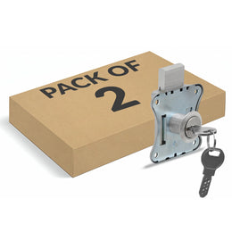 Plantex Drawer Lock/20mm Brass Lock for Cupboard/Multipurpose Cupboard Lock with Key for Home/Office - Pack of 2 (Satin)
