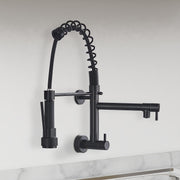 Plantex Brass Sink Tap for Kitchen Basin/360Ãƒâ€šÃ‚Â° Swivel Spout Faucet for Kitchen with Hot and Cold Tap for Wash Basin/Spring Pull Out Sink Tap -(Black)