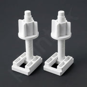 Plantex Toilet Seat Cover Hinges/Plastic Screw Kit for Toilet Seat Cover Repair/Fixing Kit for EWC Models/Plastic Seat Cover Fixtures - (White)