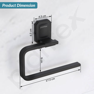 Plantex 304 Stainless Steel Napkin Holder for Wash Basin/Towel Ring for Bathroom/Towel Hanger/Bathroom Accessories - Cute (Black)