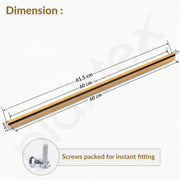 Plantex Cabinet Handle/Kitchen Cabinet Door Handle/Wardrobe/600 mm Cupboard Handle/Door Pull-Push Handle for Home/Office - Pack of 2 (Gold)
