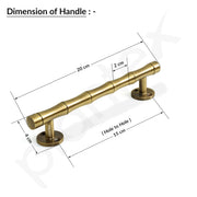 Plantex Door Handle/Stainless Steel Main Door Handle/8 Inch Pull-Push Handle/3 Years Warranty Pack of 2 (S-140, Brass Antique)