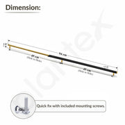 Plantex Stainless Steel & Alluminium Cabinet Handle/900mm Wardrobe Handle for Home/Cupboard Door Pull-Push Handles for Office - Pack of 2 (DTC-3960, Black & Gold)