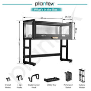 Plantex GI Steel Over The Sink Dish Drying Rack/2-Tier Dish Drying Rack/Space Saving Utensils Stand for Kitchen (Black, 88 x 28.5 x 69 CM)