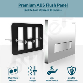 Plantex Push-Plate/Flush Plate for Toilet/Mechanical Dual-Flush Plate/Water Saving Technology - Pack of 1 (4519, Chrome)