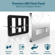 Plantex Push-Plate/Flush Plate for Toilet/Mechanical Dual-Flush Plate/Water Saving Technology - Pack of 1 (4519, Chrome)