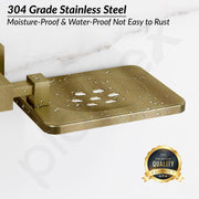 Plantex 304 Grade Stainless Steel Double Soap Holder for Bathroom/Soap Dish/Soap Stand/Bathroom Accessories - Splash (Antique)