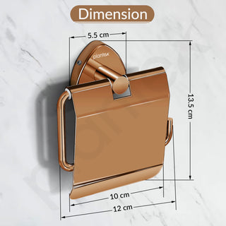 Plantex J4 Stainless Steel Toilet Paper Holder for Bathroom/Tissue Holder for Washroom/Toilet roll Holder for Wall Mounted/Bathroom Accessories (PVD Rose Gold Finish) Angel