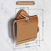 Plantex J4 Stainless Steel Toilet Paper Holder for Bathroom/Tissue Holder for Washroom/Toilet roll holder for Wall Mounted/Bathroom Accessories (PVD Rose Gold Finish) Angel