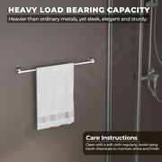 Plantex Towel Rod for Bathroom/Pure Brass Towel Hanger/24in Towel Holder/Bathroom Accessories - Pack of 1 (APS-ASC-01, Chrome)