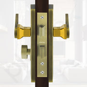 Plantex Main Door Lock/Mortise Locks for Door/6-Lever Lock Mechanism with 3 Years of Warranty - Robust Door Locks for Home with Brass Lock Body & Cylinder(8116 - Brass Antique & PVD Gold)