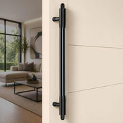 Plantex 18 Inch Main Door Handle/Pull-Push Handle for Main Door/Stainless Steel Handle for Home&Office/Hotel - Pack of 1 (Z-Black & PVD Black)