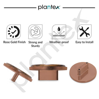 Plantex Knobs for Drawer/Round Drawer Knobs/Knobs for Cabinets/Pull-Push Knobs for Kitchen/Bedroom Drawer - Pack of 6 (Big, Rose Gold & Wood)