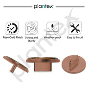 Plantex Knobs for Drawer/Round Drawer Knobs/Knobs for Cabinets/Pull-Push Knobs for Kitchen/Bedroom Drawer - Pack of 6 (Big, Rose Gold & Wood)