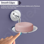 Plantex 304 Grade Stainless Steel Soap Holder for Bathroom/Wall Mounted Soap Holder/Soap Dish/Bathroom Accessories - Daizy (Chrome)
