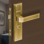 Plantex Stainless Steel Door Lock Ã¢â‚¬â€œ Bathroom Door Lock/Mortise 8inch Keyless Plate Handle Set for Home/Bathroom/Store Room/Balcony/Office - Pack of 1 (DTM-661, Brass Antique)