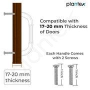 Plantex Cabinet Handle/96mm Handle for Drawer/Wardrobe/Kitchen Handle/Pull-Push Handle for Home/Office - Pack of 1 (Black)
