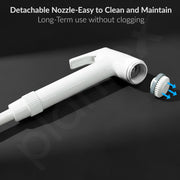 Plantex Jet Spray for Toilet/ABS Health Faucet with 1 Meter Shower Hose Pipe and Wall Hook/Health Faucet Set for Bathroom/Hand Gun for Toilet - (Jecquar, White)