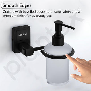 Plantex 304 Garde Stainless Steel Liquid Soap Dispenser/Shampoo Dispenser/Hand Wash Dispenser/Bathroom Accessories - Darcy (Black)