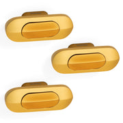 Plantex Knobs for Drawer/Drawer Knobs/Oval Knob for Cabinets/Drawer Handle/Pull-Push Knob for Kitchen/Bedroom Drawers - Pack of 3 (SH-432, Gold & Gold Matt)