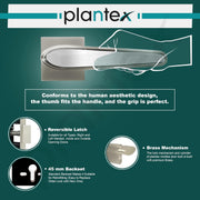 Plantex Main Door Lock/Mortise Lock for Doors - Robust Door Handle for Home with Brass Locks Body & Cylinder (PT-014, Satin & Chrome)