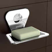 Plantex Pyramid Stainless Steel Soap Dish/Soap Stand/Bathroom Soap Holder/Soap Case Bathroom Accessories (Chrome)
