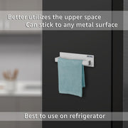 Plantex Magnetic Tissue Paper Holder for Kitchen and Bathroom - Tissue Box Stand for Kitchen Accessories (White)