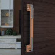 Plantex Door Handle/Main Door Handle/14 inch Pull-Push Handle for Home/Office/Hotel - Pack of 1 (SH-299, Choco & Satin Black) - 3 Years Warranty