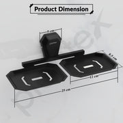 Plantex Double Soap Dish for Bathroom/304 Grade Stainless Steel Dual Soap Holder/Soap Case/Soap Stand/Bathroom Accessories - Pack of 1 (PMB-2408, Z-Black)