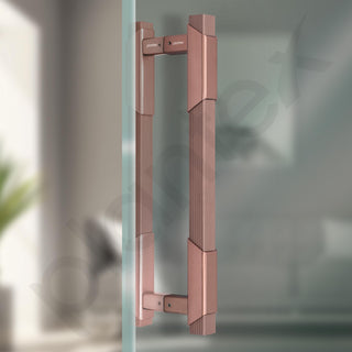 Plantex Door Handle/14 Inch Main Door Handle/Aluminium Door Handle/Pull-Push Door Handle/Door Accessories (Pack of 1, Rose Gold)