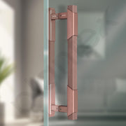 Plantex Door Handle/14 Inch Main Door Handle/Aluminium Door Handle/Pull-Push Door Handle/Door Accessories (Pack of 1, Rose Gold)