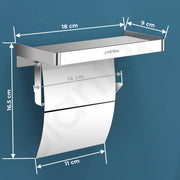 Plantex Toilet Paper Holder for Bathroom/304 Grade Stainless Steel Tissue Paper Roll Holder with Mobile Holader/Bathroom Accessories - Pack of 1 (Chrome)
