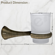 Plantex Smero Pure Brass Tooth Brush Holder/Tumbler Holder/Toothpaste Holder/Bathroom Accessories - Contrive (Rich Antique)