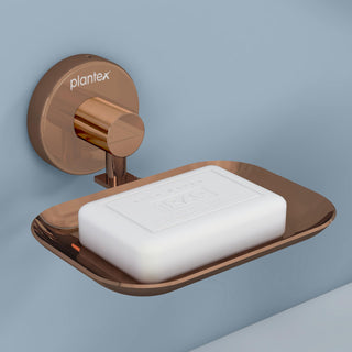 Plantex Galaxy 304 Grade Stainless Steel Single Soap Dish/Soap Stand/Soap Holder/Bathroom Accessories – (PVD Rose Gold)